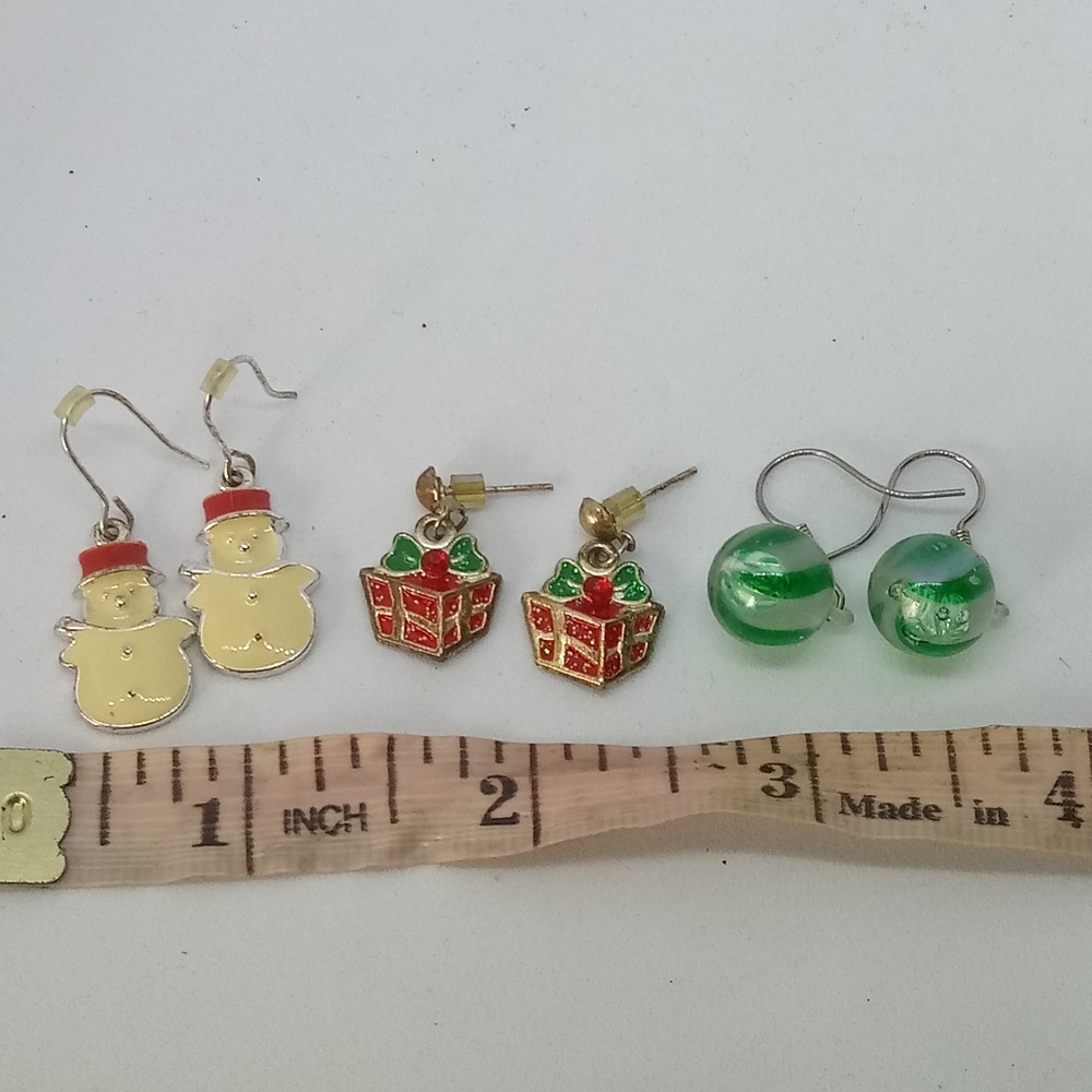 3 pairs Christmas Earrings